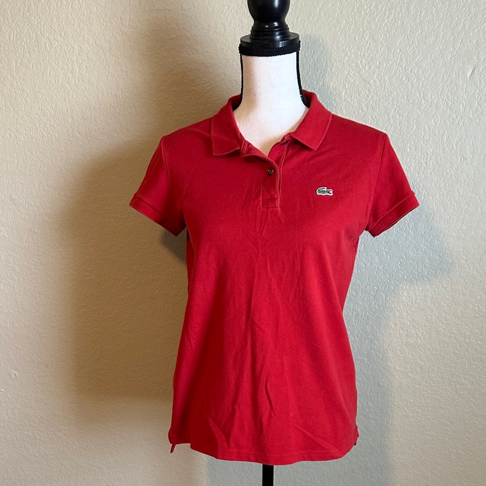 Lacoste Women's Classic Red Polo Tee
